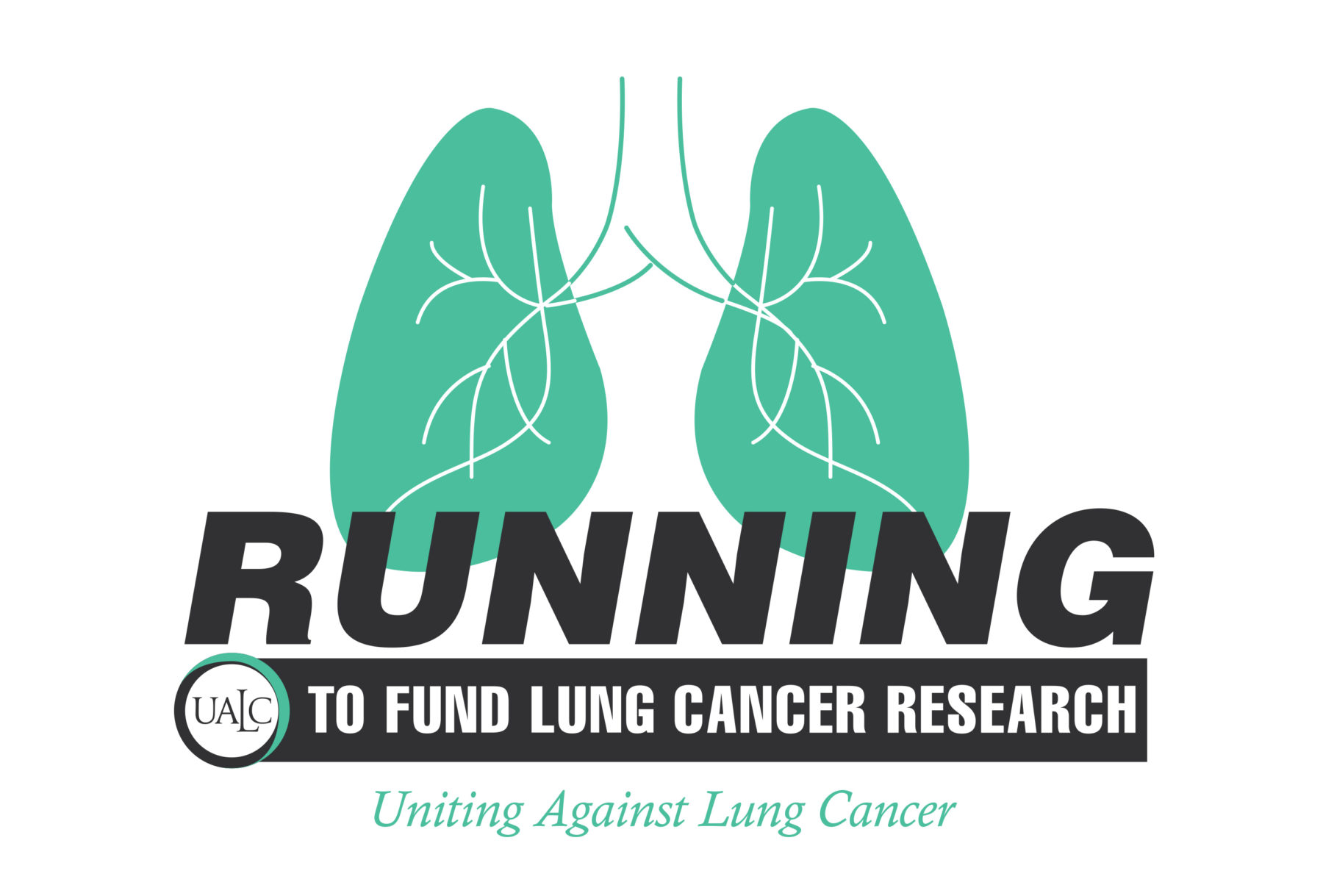 RUNNING TO FUND LUNG CABCER RESEARCH LOGO